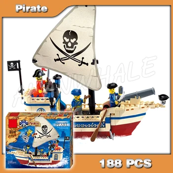 

188pcs Movie Series Pirates of the Caribbean Pearl Ship 304 Model Building Bricks Blocks Sets Figures Toys Compatible with Lago