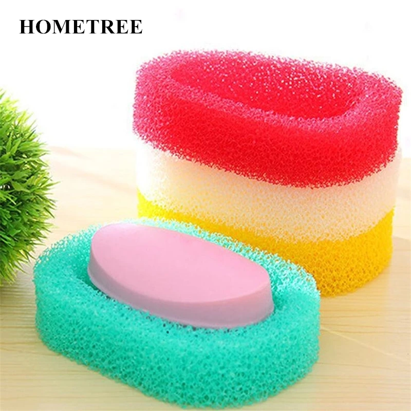 

HOMETREE Bathroom Sets Sponge Soap Dishes Box Absorbent Easy To Dry Soap Holder Travel Kitchen Home Accessories Soap Dish H60
