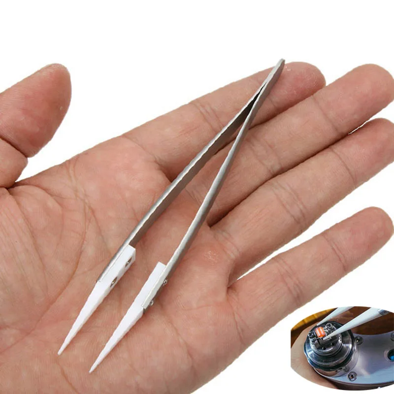 Ceramic Tweezers 2pcs Stainless Steel Ceramic Precision Tweezers For Electronics | INDIA
