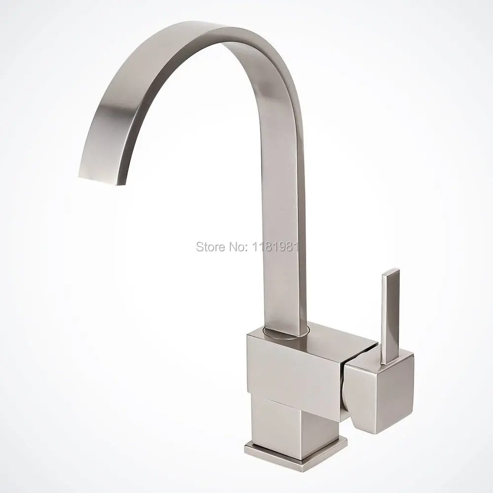 

Brushed Nickel Kitchen Bathroom Vessel Sink Faucet, Single-handle Free Shipping 8017