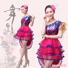 Хмонг одежда бросился Disfraces блестками группы веер для танцевального костюма Китайская народная современный барабаны выступления джазовый смокинг этап