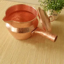 Настоящая ручная работа Медь Варенье заварной чайник толстые крышка с ручкой