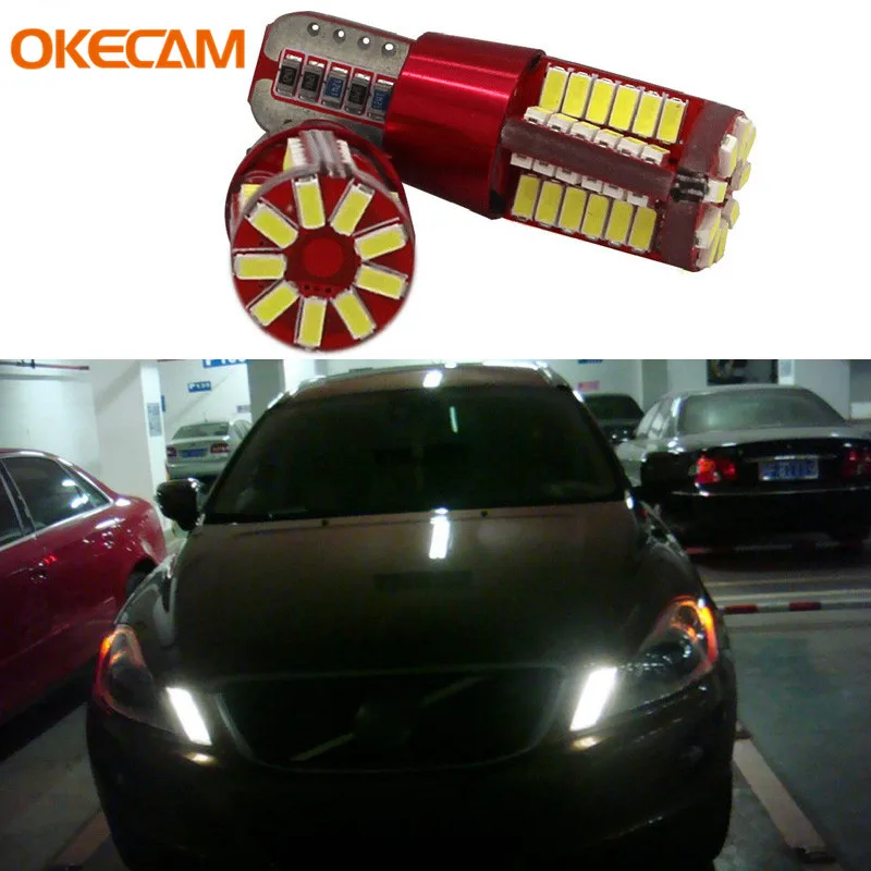 2Pcs Canbus W5W T10 Bulb 194 LED Car Parking Lamp Clearance Lights For