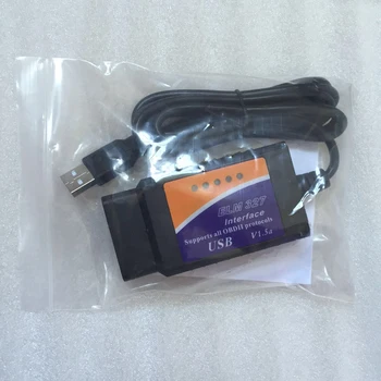 

Top selling ELM327 Interface USB/Bluetooch OBD2 Auto Scanner V1.5 OBDII OBD 2 II elm327 usb Super scanner in stock