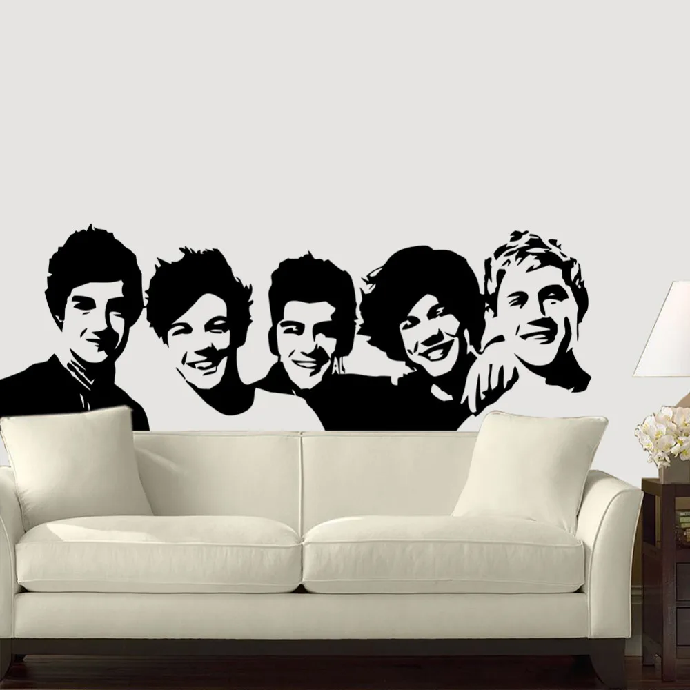 Aliexpress.com : Buy One Direction wall Sticker 1D Poster girls Bedroom Living home Decoration Pictures Removable Wall Art wallpaper vinyl decals from ...