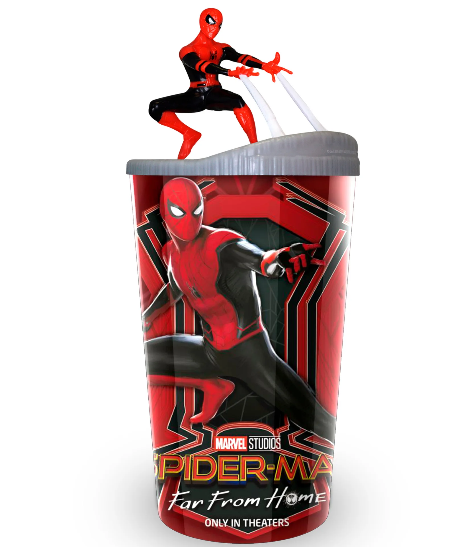 

Marvel figures movie toys action figure Spider-Man: Far From Home cup topper 2 Tinplate movie figura drink water anime cup 650ml