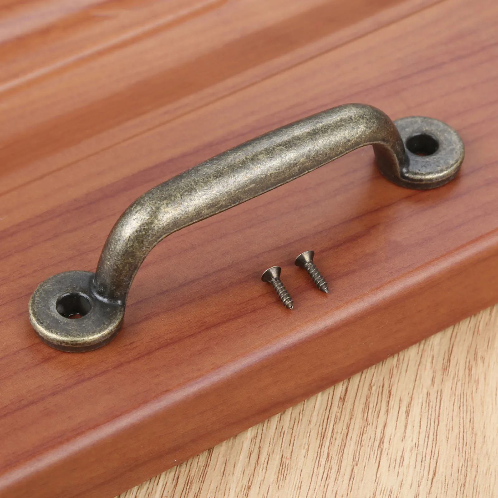 

Antique Bronze Zinc Alloy Drawer Handle Vintage Wooden Box Cabinet Storage Box Handle Retro Furniture Hardware 90*17mm