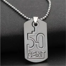 creative mens stainless steel letter pendant necklaces bead chain 50cent sweater necklace for women charm choker fashion jewelry