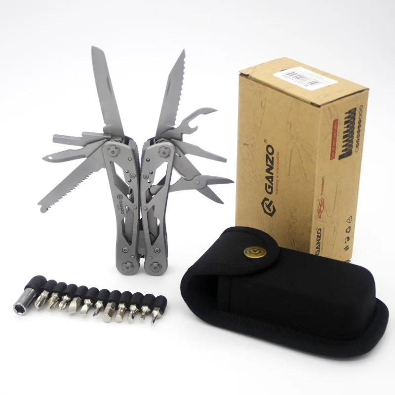 Ganzo G202 многофункциональные инструменты плоскогубцы Открытый EDC инструмент складные плоскогубцы нож для выживания многофункциональный ручной Мультитул