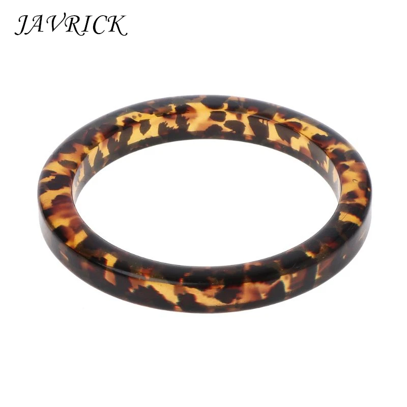 

JAVRICK Leopard Leather Memory Wire Bracelet Multilayer Wrap Wide Bracelet Women Jewelry
