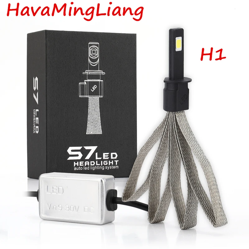 S7 Автомобильные фары H7 LED H4 H8/H9/H11 HB3/9005 HB4/9006 9007 H3 H1 880 светодиодные лампы h4 Фары для