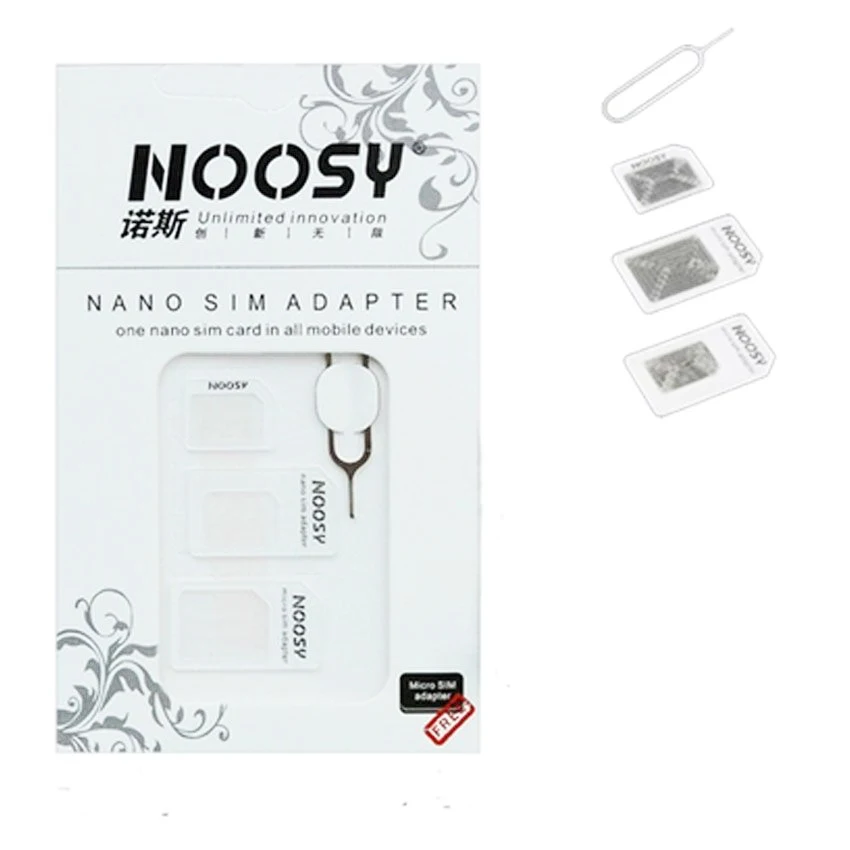 Хорошее количество 4в1 Noosy Nano адаптер для sim карты + микро сим карт стандартный iPhone