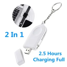 VIKEFON Беспроводной Зарядное устройство 2in1 для наручных часов Apple Watch, Зарядное устройство 5/4/3/2/1 Умная быстродействующая Портативный Беспроводной Магнитная Быстрая зарядка USB Зарядное устройство