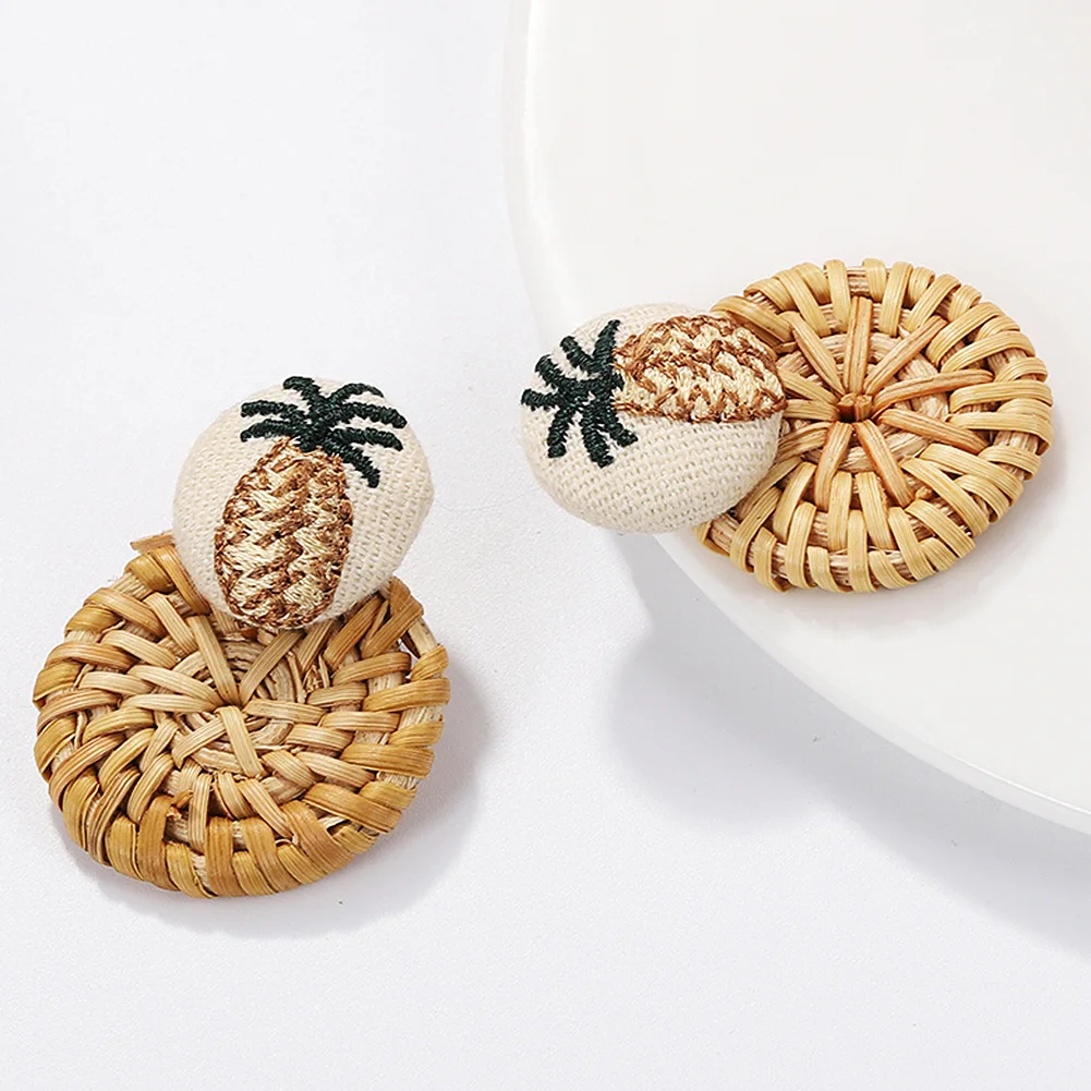 Wholesale Bamboo Crochet Indian Wood Earrings Custom For Girls