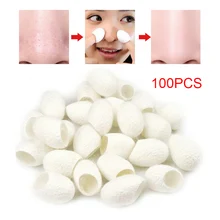 100 Pcs Natural Silk Cocoons Purifying Whitening Exfoliating Scrub Blackhead Remover MSI-19