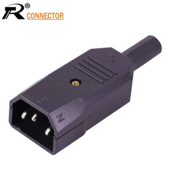 

100pcs 220V AC power plug terminal 3pin AC/DC plug power connector wire connector male to female 250V~10A