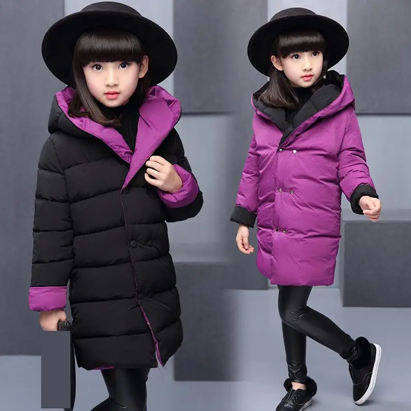 

2018 New Arrivals School Girls Winter Coat Warm Princess Down Jackets Children Clothing Outdoor Coats Kids Clothes 10 12 Years