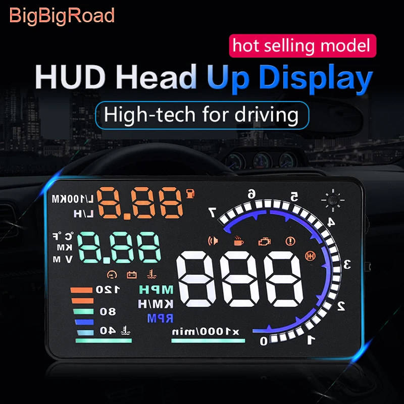 BigBigRoad лобовое стекло автомобиля HUD проектор для Toyota Land Cruiser Prado 70 90 120 150 LC 100 200 V8 200 LC200 дисплей