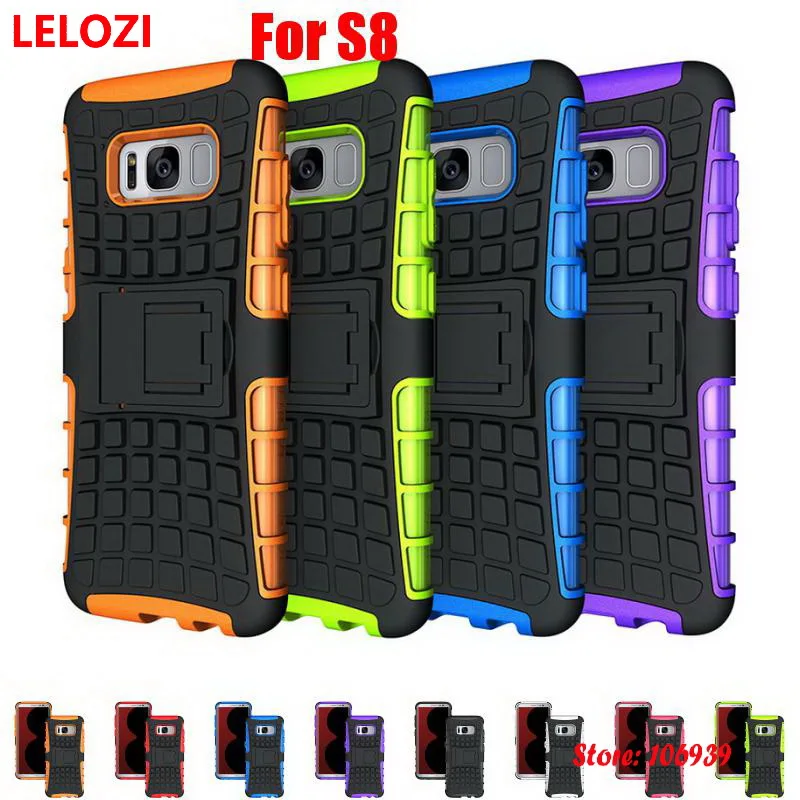 LELOZI Hard Armor Rugged PC Plastic Hybrid Heavy Duty TPU Phone Cell Mobil Carcasa Etui Case kryty coque For Samsung Galaxy S8 |