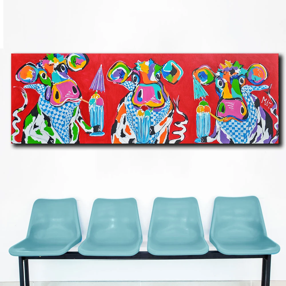 00 Four cows behind the fence 60X180 3