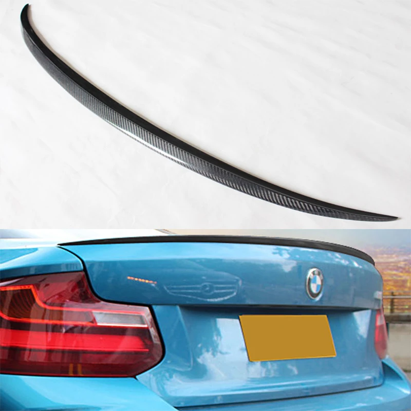 M style spoiler for F22 M235i coupe carbon fiber rear trunk spoiler for