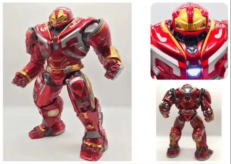 

New Hot! 20CM Avengers 3 Infinity War Iron Man Hulkbuster MK44 Armor With LED Light PVC Figure Model Toys Collectible Gift Dolls