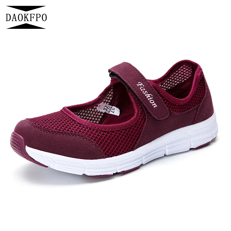 DAOKFPO/Женская дышащая обувь для мам; Новинка; женская обувь на плоской мягкой подошве; модная летняя обувь; женские теннисные кроссовки; NVF-31