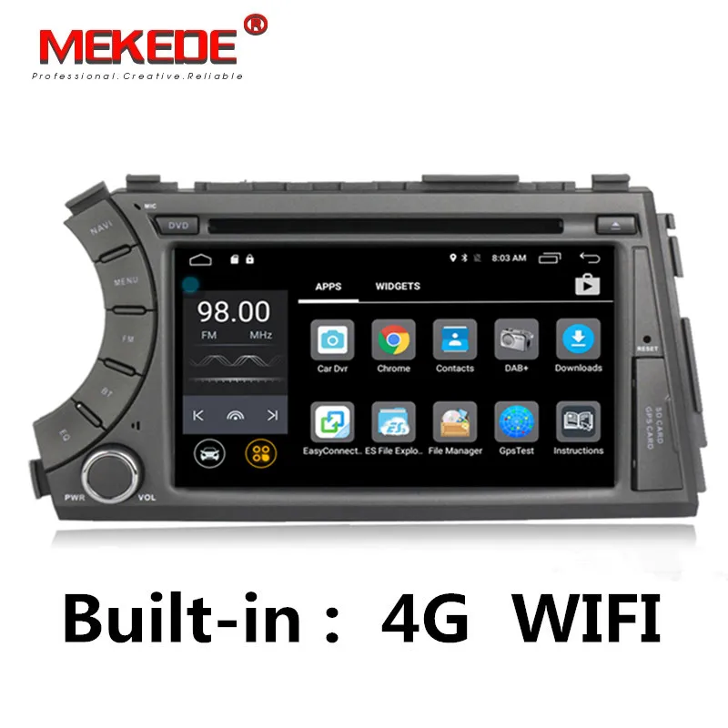 Top Free shipping! 4G WIFI Android 7.1 CAR dvd player radio For Ssang yong Ssangyong Actyon Kyron 2005-2013 with GPS Navi multimedia 1