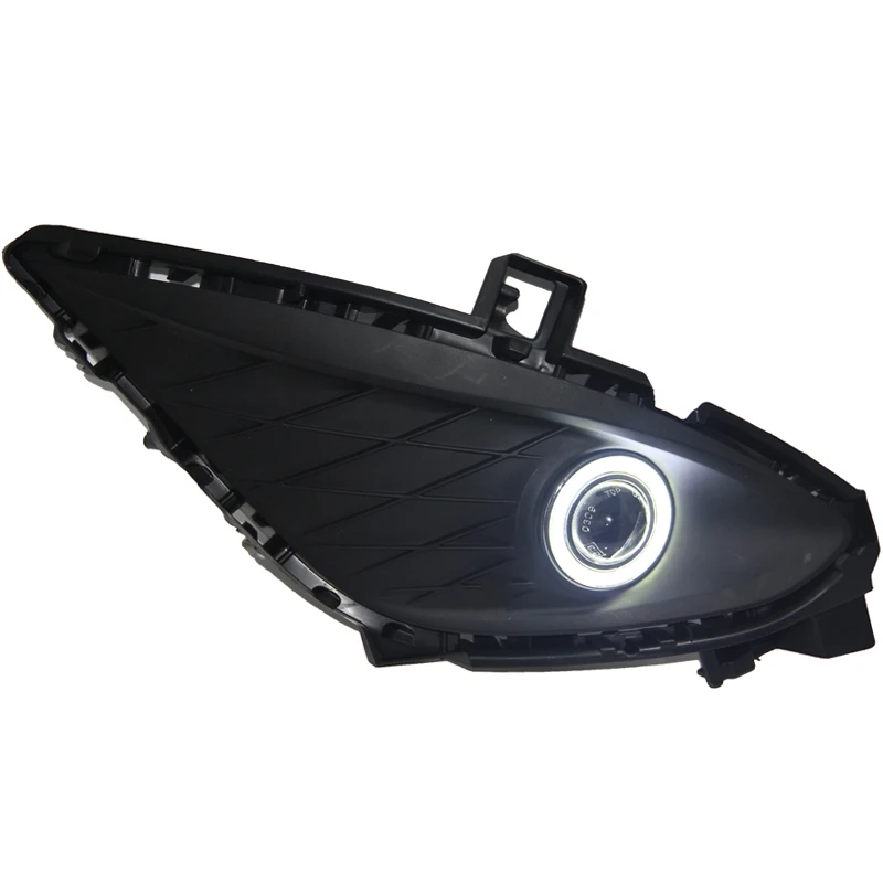 Светодиодный фонарь дневного света для Mazda 5 Premacy 2010- COB Angel Eye DRL противотуманный светильник 55 Вт галогенные лампы H11