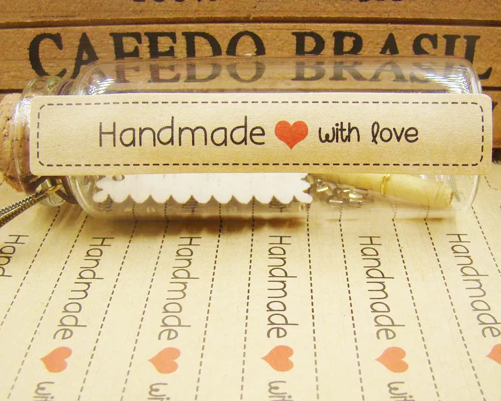 

120pcs Seal Label HandMade with love Kraft seal Sticker Gift Seal Label Paper Sticker For Party Favor Gift Bag Candy Box Dec