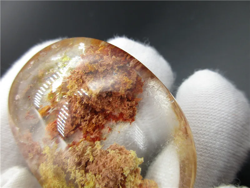 Натуральный желтый Ghost Phantom Quartz кристалл камень кулон Самоцветы с лечебным действием, образцы кулон
