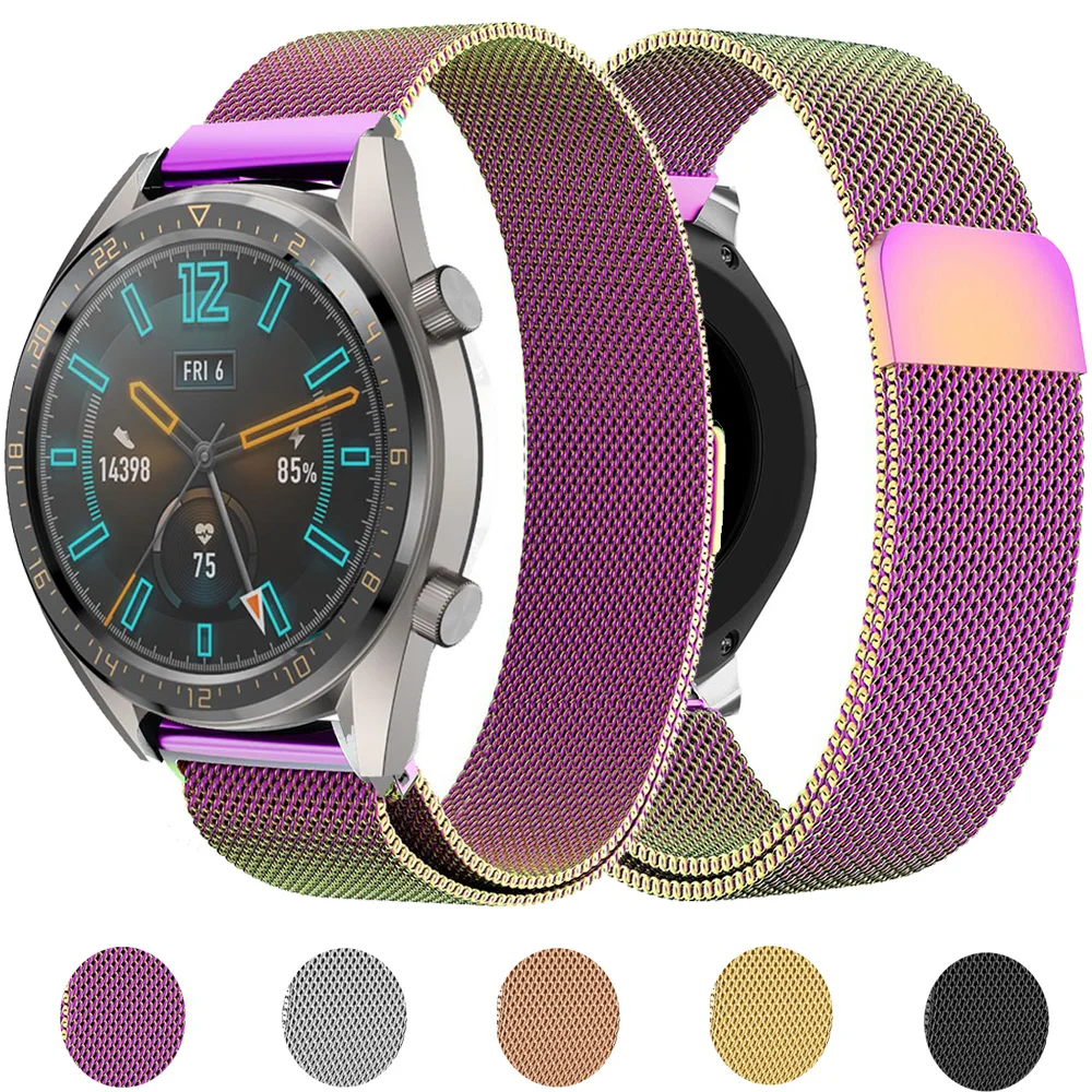 

Magnetic Milanese Loop Bracelet Stainless Steel band For HUAWEI WATCH GT 46MM GT 2 GT2 Watchband Strap Bracelet Wristband 22MM