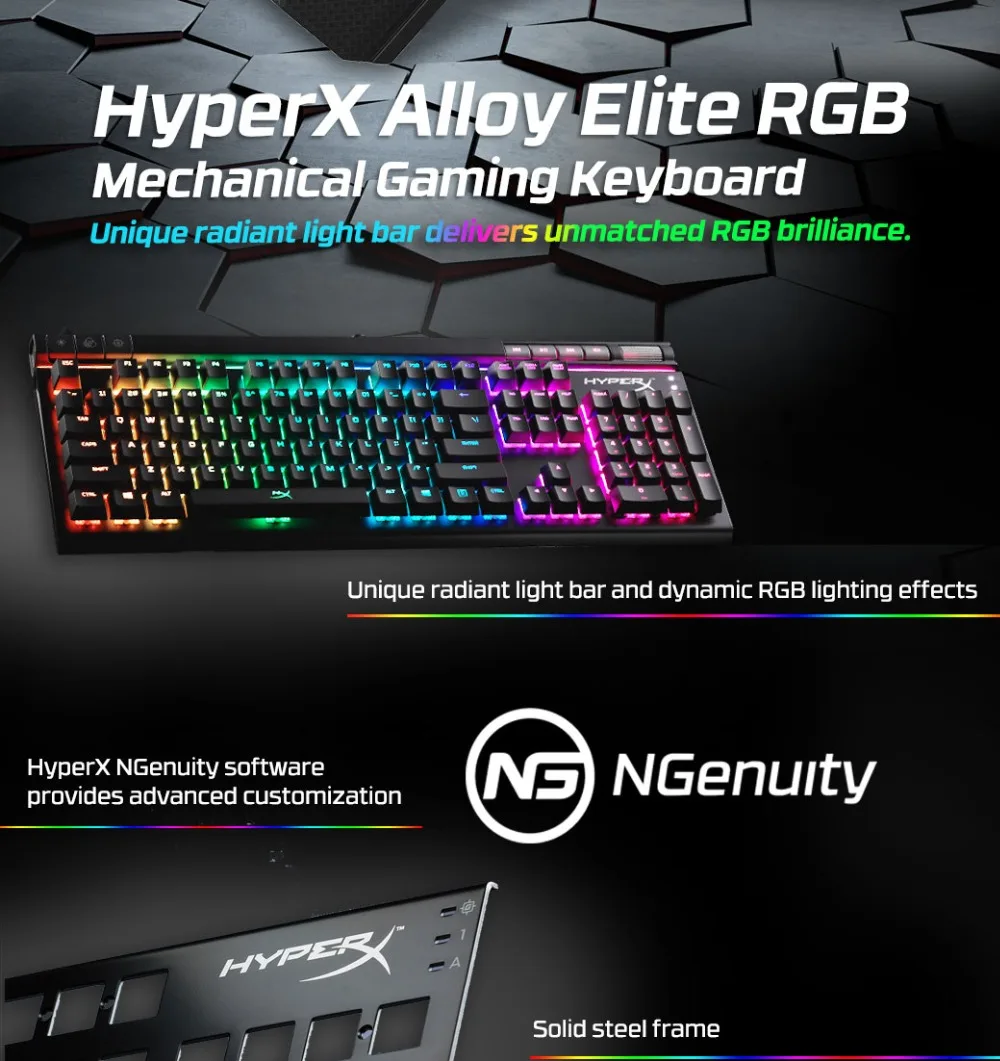 HyperX Alloy Elite RGB CHERRY MX механические переключатели игровая механическая клавиатура анти-ореолы и N-Key механические клавиатуры