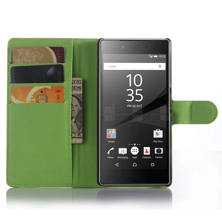 Luxury Wallet Flip PU Leather Case Cover For Sony Xperia Z5 Premium Dual Case Cell Phone Shell Back Cover With Card Holder Stand (13)