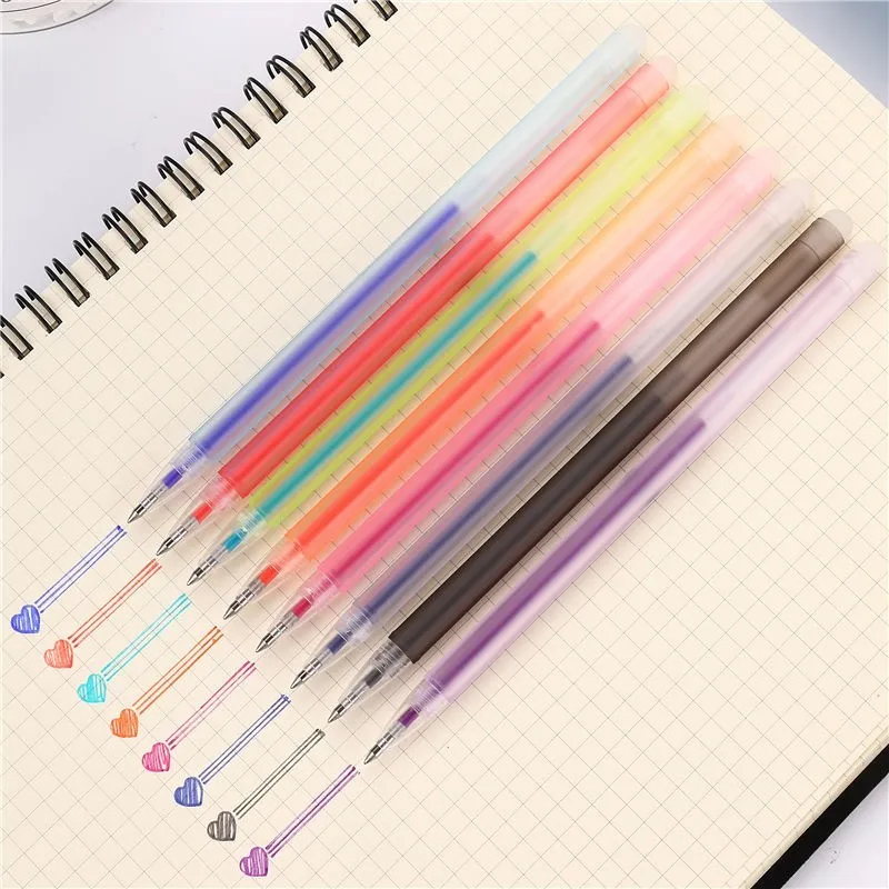 

1PC 0.5mm Colorful Gel Pen Case Set Creative Handle Shell Cover Simple Styple Pen Cases School Office Stationary Supplies 040199