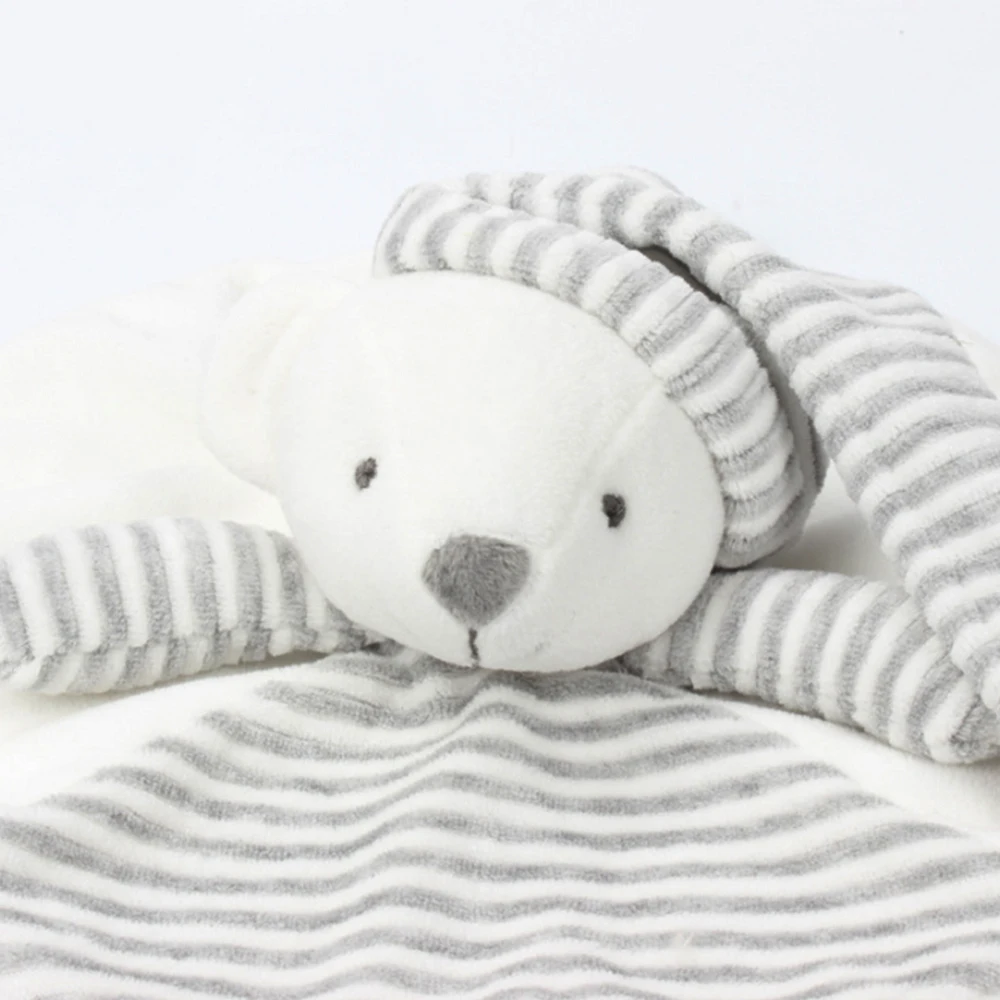  Newborn Baby Plush Toy Cute Bear Scarf Handkerchief Appease Towel Grasping Soft Comforting Rattles 