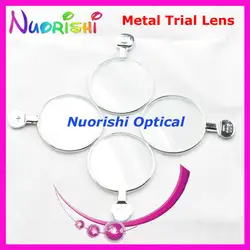 Хорошее качество блестящий металлический обод оптический оптометрии офтальмологические пробный стеклянные линзы диаметром 38 мм для