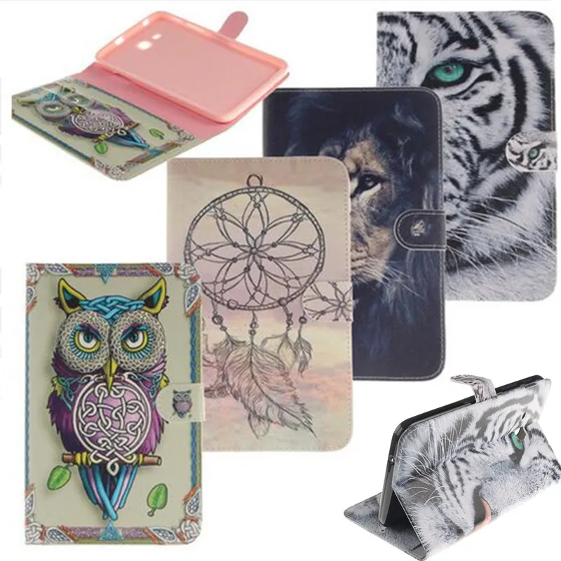 

Fashion Painted Flip PU Leather sFor Samsung Galaxy Tab 3 Lite Case For Samsung Galaxy Tab 3 7.0 T110 T111 Smart Case Cover