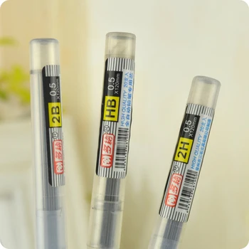 

5 pcs/lot 2B 2H HB 0.5/0.7mm long size Lead automatically lead extra strong writing lubrication mechanical pencil lead for