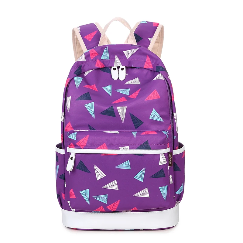 Polyester Printing Backpack Women Cute School Backpacks for Teenage