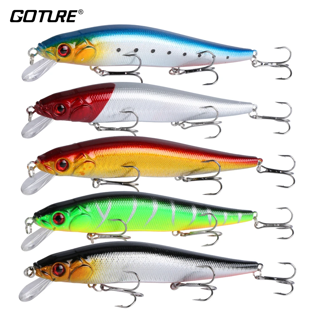

Goture 5pcs/lot 14cm 24g Fishing Lures Minnow Wobbler For Bass Fishing Artificial Bait