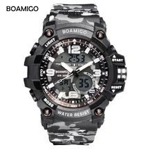 Dual Display Analog Men Sport Military Army Watches Electronic LED Digital Watch Male Shock Water Resistant Clock Reloj Hombre