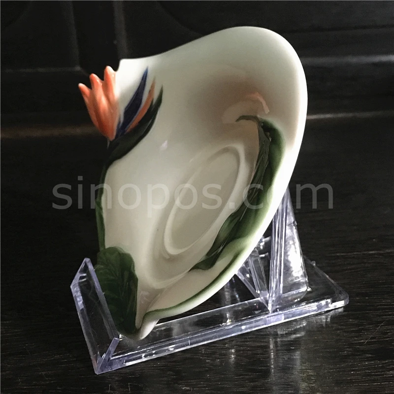 Прозрачный передвижной дисплей лоток для тарелок керамическая плитка книга