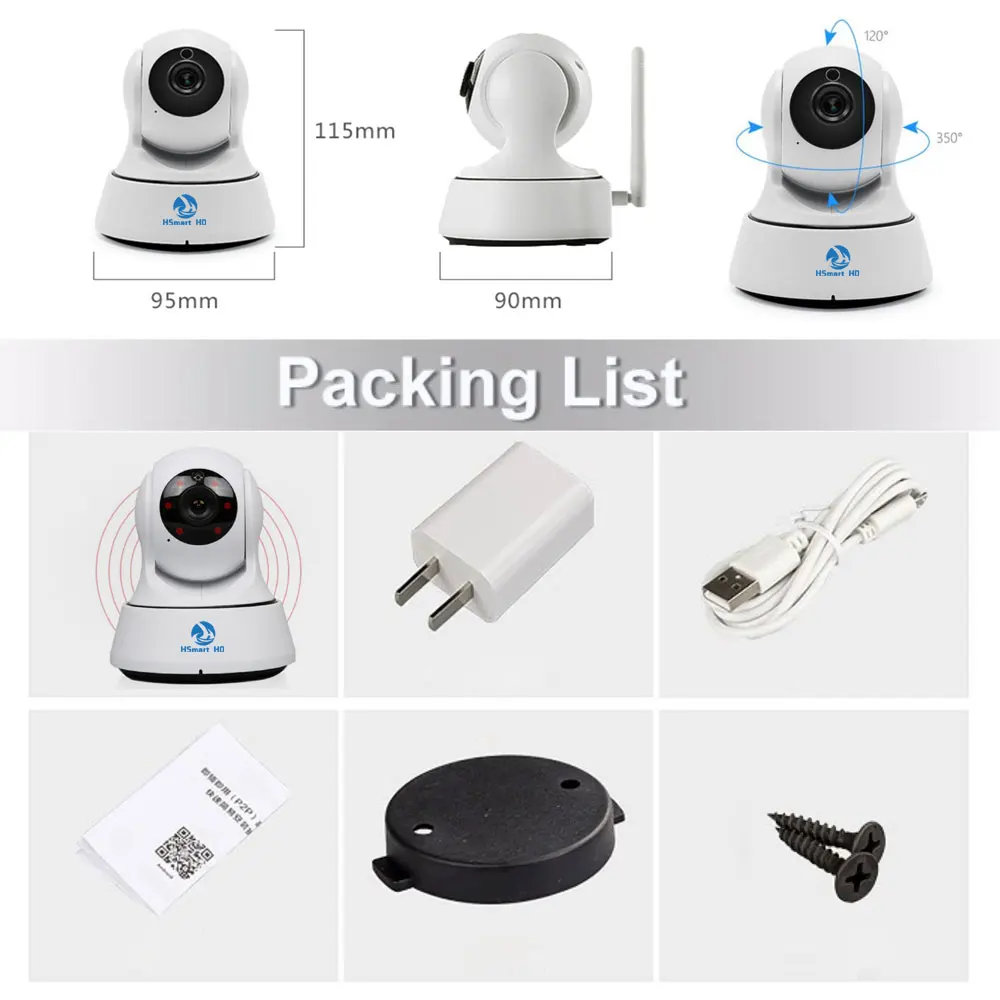 Wi Fi IP камера домашняя беспроводная мини Сетевая безопасности Wifi 720P IR CCTV XMeye IPC