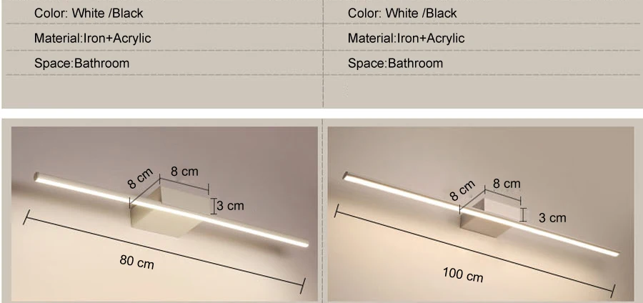 Lâmpada de Parede Espelho do Banheiro Luminária para Casa Luzes Maquiagem Branca Vestir Banheiro Espelho Iluminação Led 9 High Quality Luzes e Iluminação