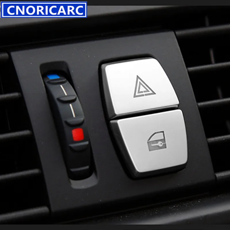 

Car Console Warning Lamp button Frame Cover Trim For BMW 5/6/7 series f10 GT F07 Central Handbrake Auto H Buttons Decor