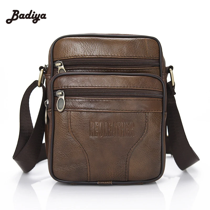 Brand New Real Genuine Leather Men Messenger Bags Mens Handbag Business
