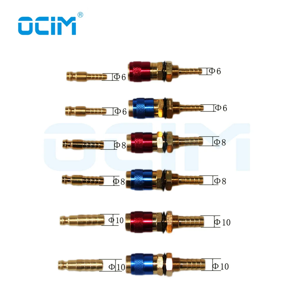 Adattatore per gas raffreddato ad aria, connettore rapido, 6 mm, 8 mm