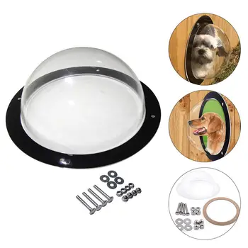 

Pet Dog Fence Acrylic Window Plexiglass Transparent Semicircular Cover Pet Special Fence Window for Cat Dog Supplies 20E
