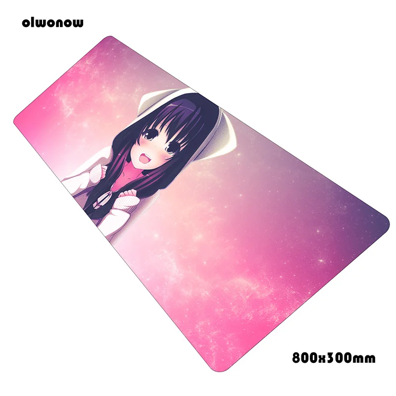 Size 800x300x2mm Аниме Коврик для мыши с девушкой 3d коврик для мыши notbook компьютерный коврик для мыши игровой коврик для ПК геймерский ноутбук 80x30 см коврики для мыши - Цвет: Size 800x300x2mm